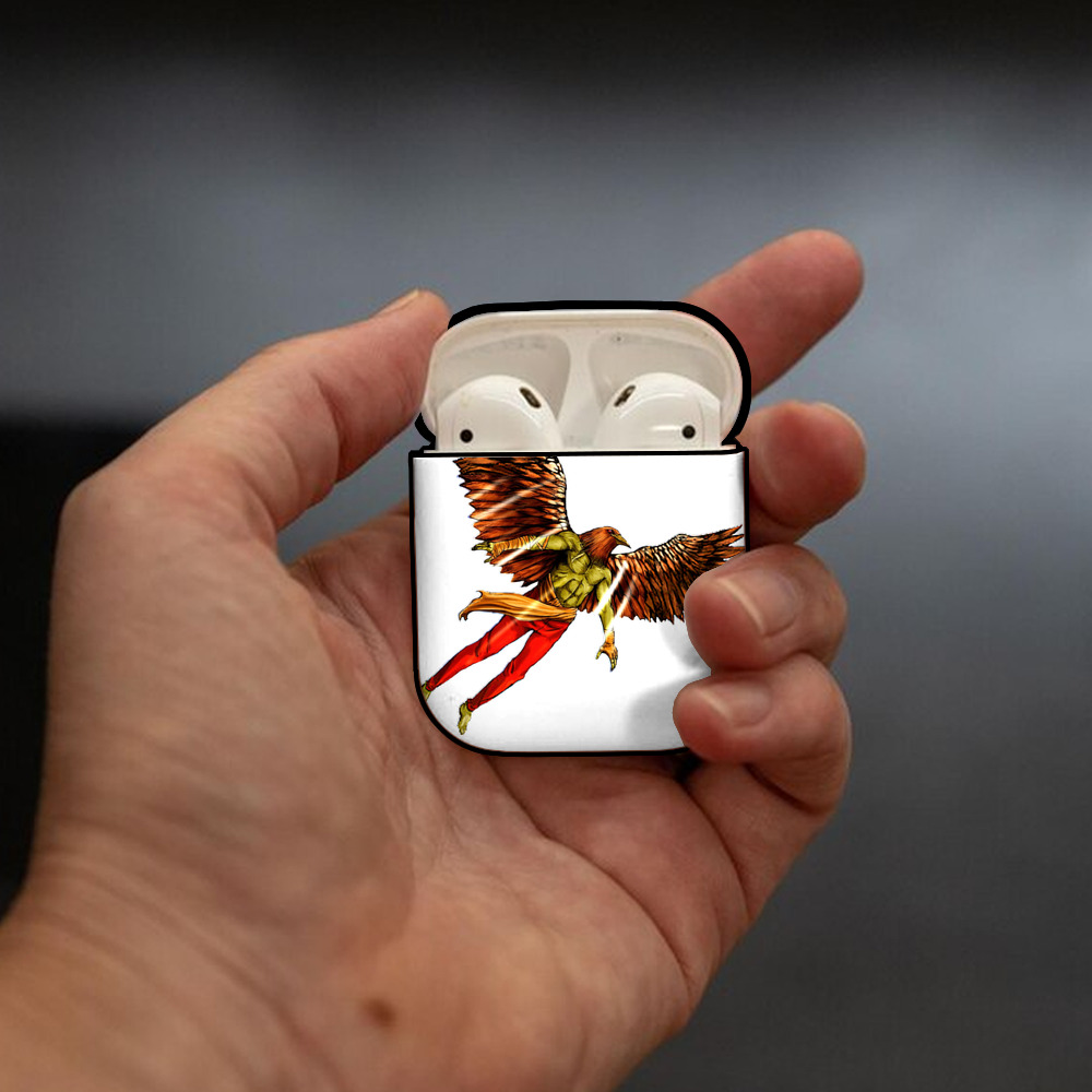 遊☆戯☆王 Yu-Gi-Oh! AirPods 第2世代保護ケース ハードシェル ブラック 耐衝撃・防指紋・カラビナ付き