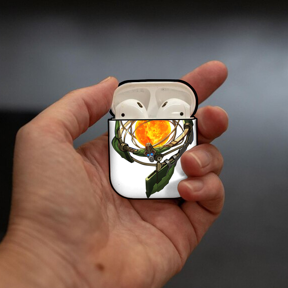 遊☆戯☆王 Yu-Gi-Oh! AirPods 第2世代保護ケース ハードシェル ブラック 耐衝撃・防指紋・カラビナ付き