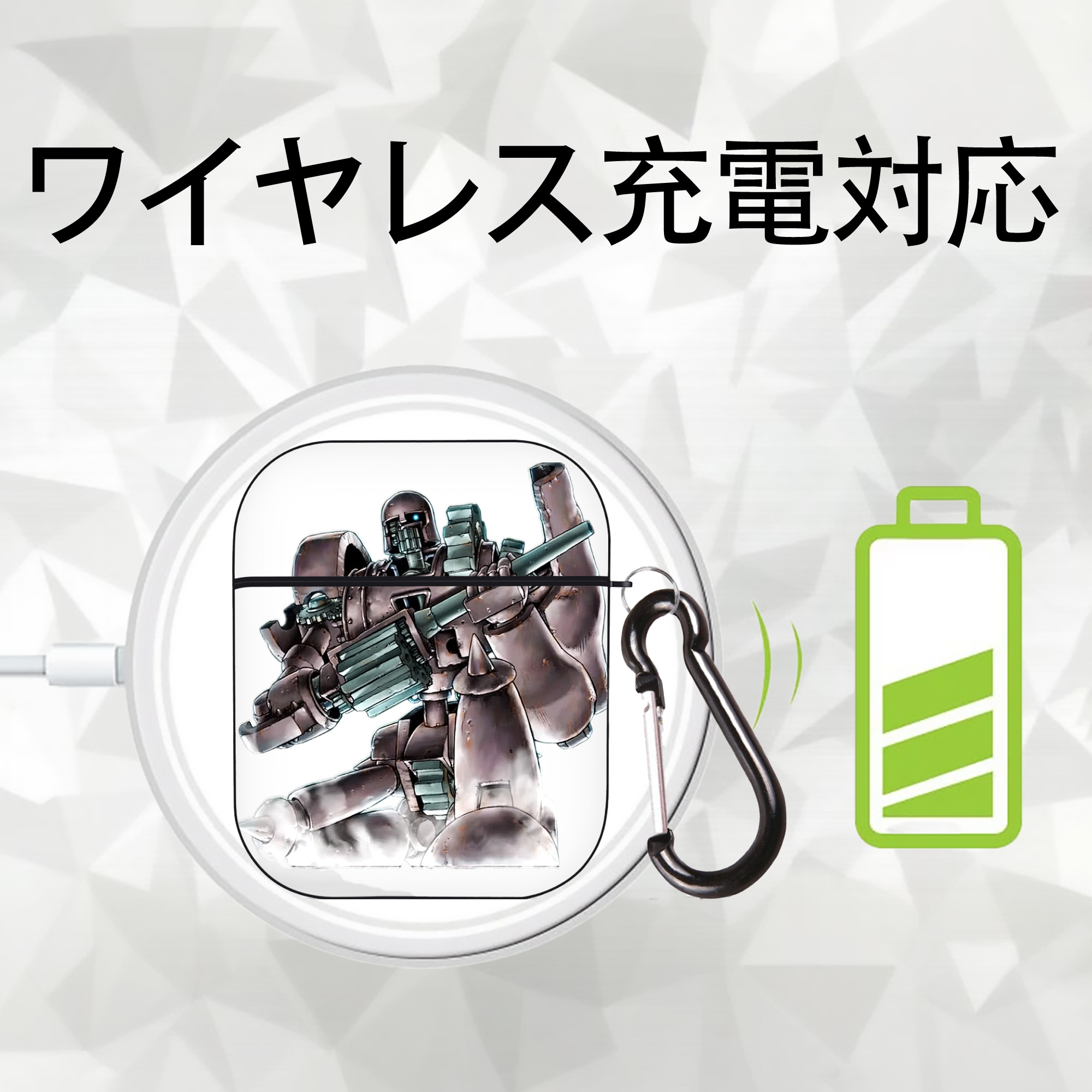 遊☆戯☆王 Yu-Gi-Oh! AirPods 第2世代保護ケース ハードシェル ブラック 耐衝撃・防指紋・カラビナ付き