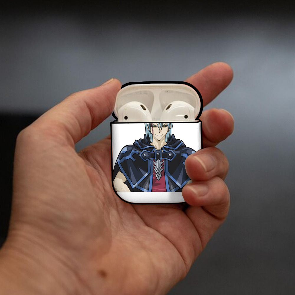 遊☆戯☆王 Yu-Gi-Oh! AirPods 第2世代保護ケース ハードシェル ブラック 耐衝撃・防指紋・カラビナ付き