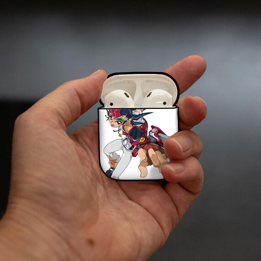 遊☆戯☆王 Yu-Gi-Oh! AirPods 第2世代保護ケース ハードシェル ブラック 耐衝撃・防指紋・カラビナ付き