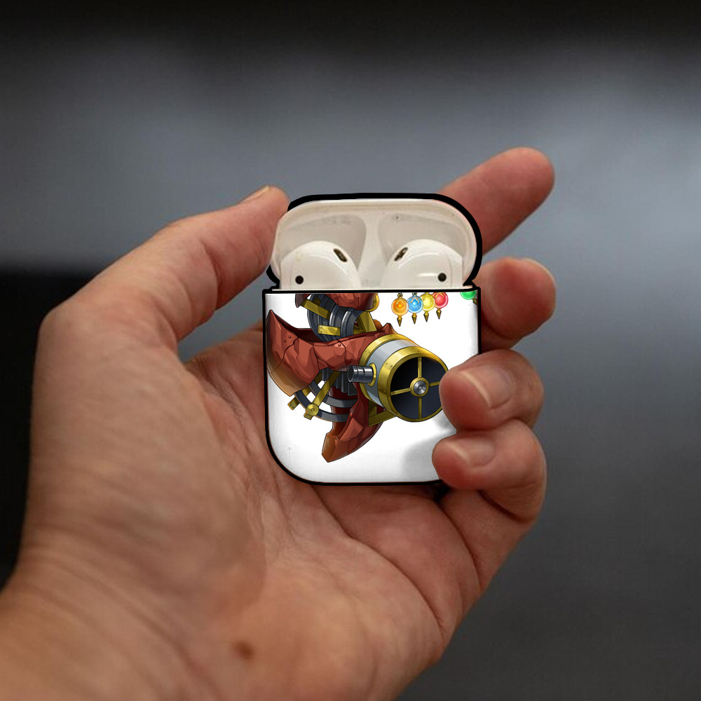 遊☆戯☆王 Yu-Gi-Oh! AirPods 第2世代保護ケース ハードシェル ブラック 耐衝撃・防指紋・カラビナ付き