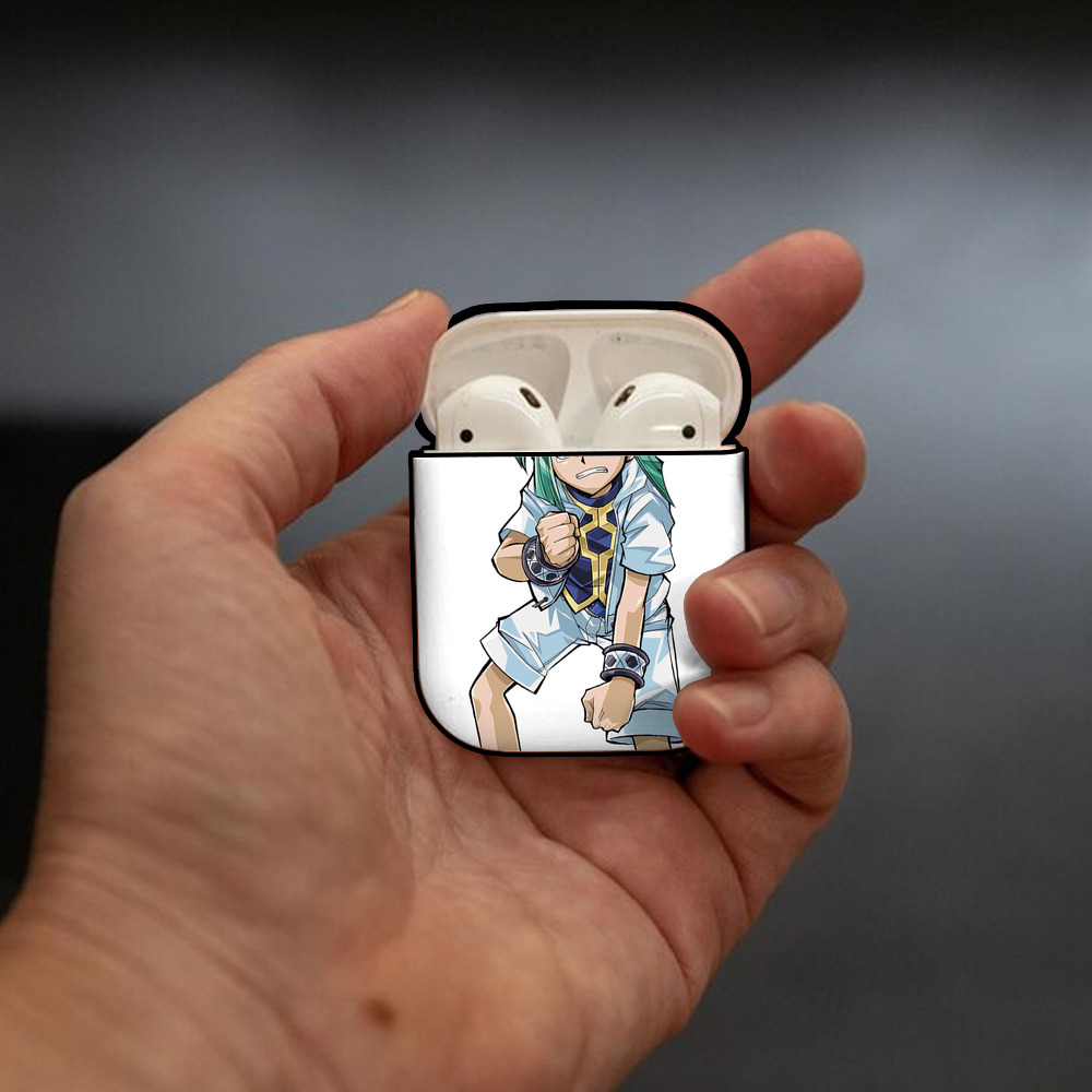 遊☆戯☆王 Yu-Gi-Oh! AirPods 第2世代保護ケース ハードシェル ブラック 耐衝撃・防指紋・カラビナ付き