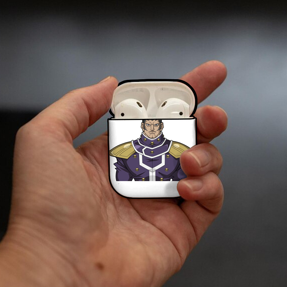 遊☆戯☆王 Yu-Gi-Oh! AirPods 第2世代保護ケース ハードシェル ブラック 耐衝撃・防指紋・カラビナ付き