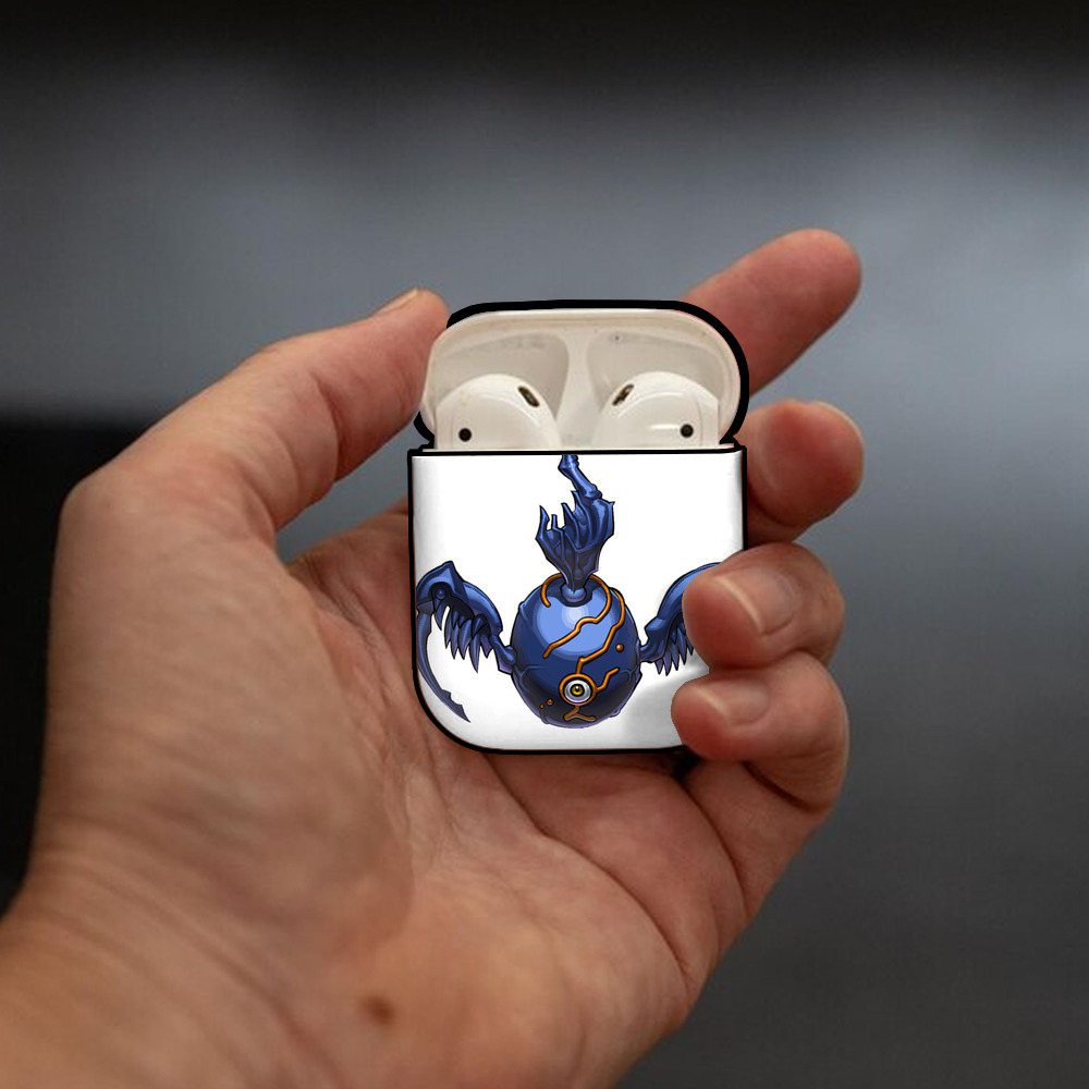 遊☆戯☆王 Yu-Gi-Oh! AirPods 第2世代保護ケース ハードシェル ブラック 耐衝撃・防指紋・カラビナ付き
