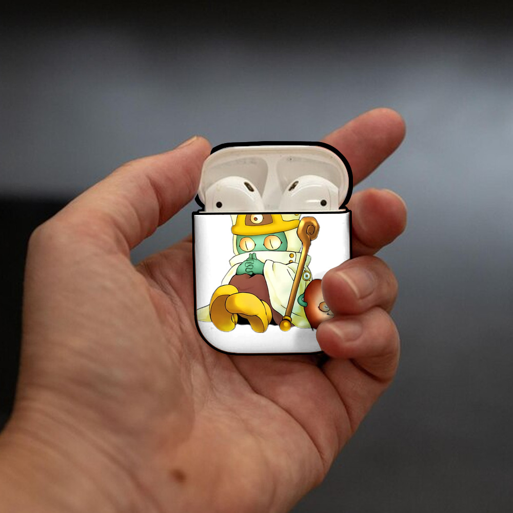 遊☆戯☆王 Yu-Gi-Oh! AirPods 第2世代保護ケース ハードシェル ブラック 耐衝撃・防指紋・カラビナ付き