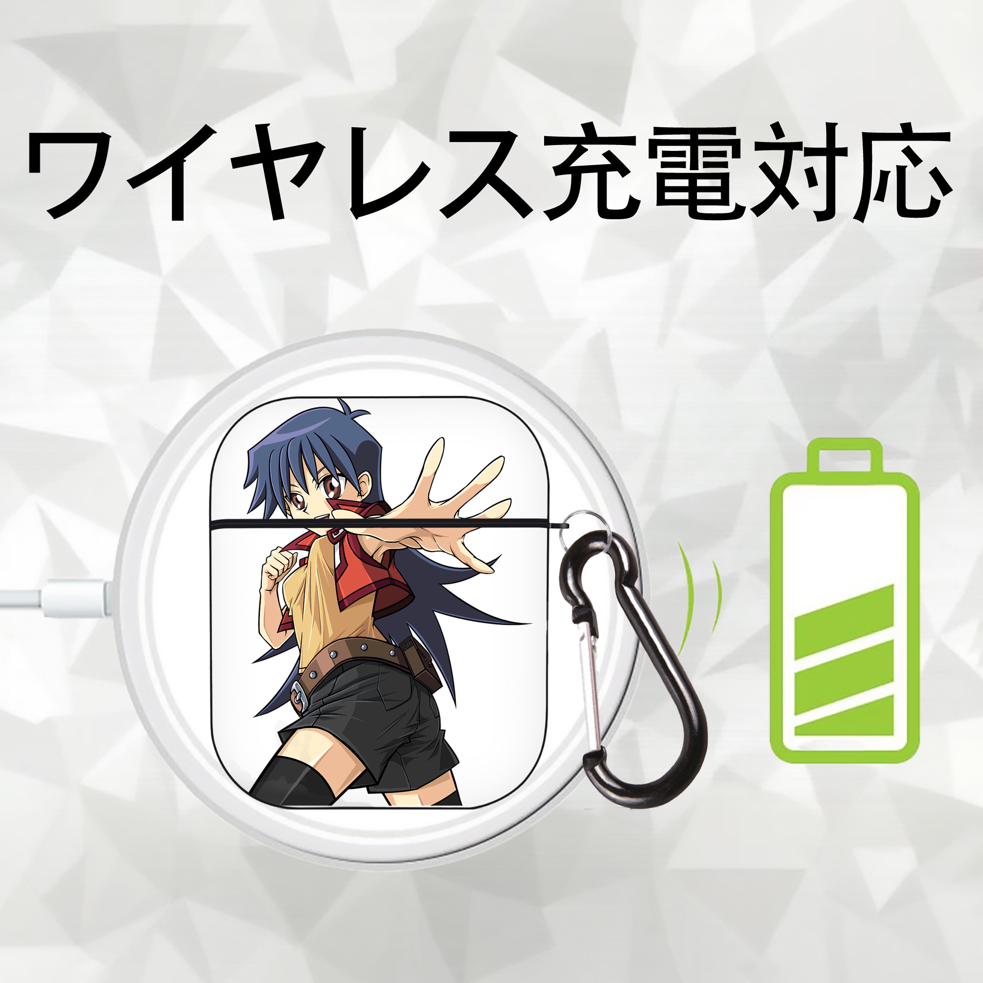 遊☆戯☆王 Yu-Gi-Oh! AirPods 第2世代保護ケース ハードシェル ブラック 耐衝撃・防指紋・カラビナ付き