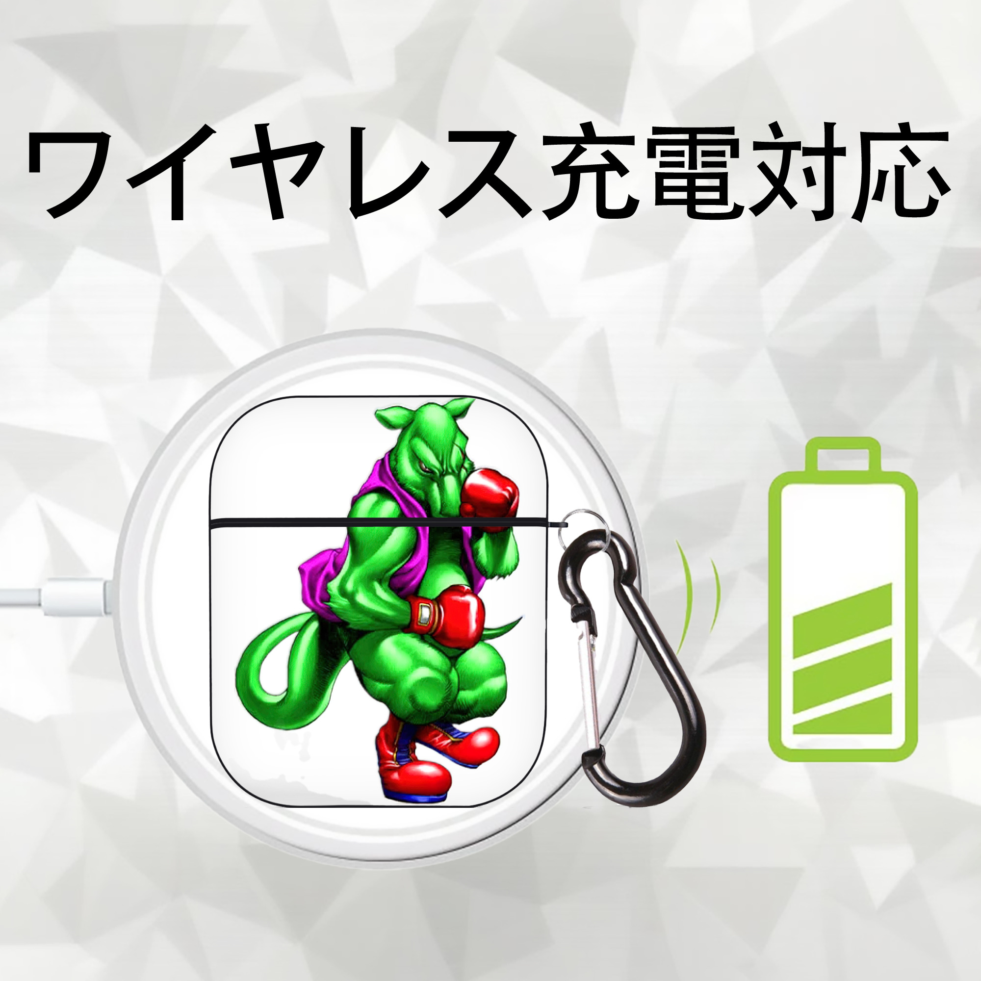 遊☆戯☆王 Yu-Gi-Oh! AirPods 第2世代保護ケース ハードシェル ブラック 耐衝撃・防指紋・カラビナ付き