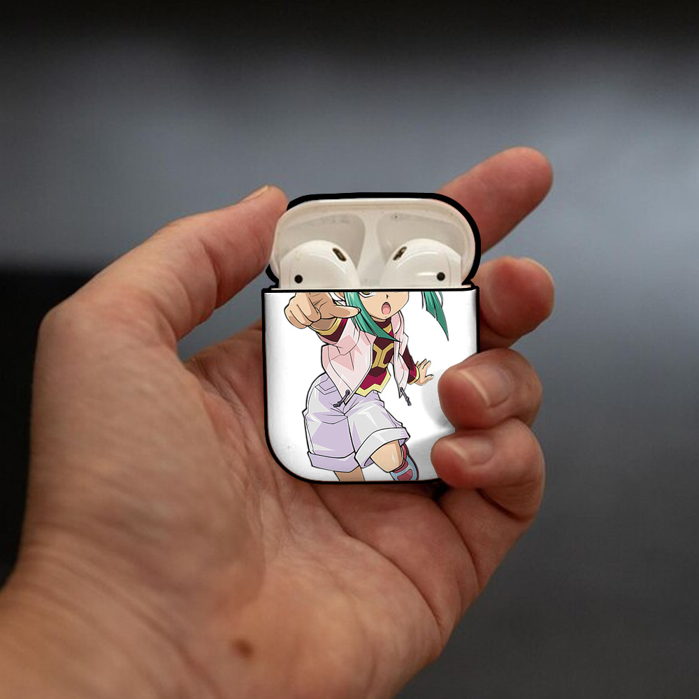遊☆戯☆王 Yu-Gi-Oh! AirPods 第2世代保護ケース ハードシェル ブラック 耐衝撃・防指紋・カラビナ付き