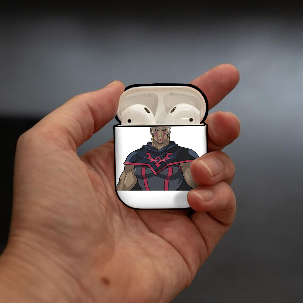 遊☆戯☆王 Yu-Gi-Oh! AirPods 第2世代保護ケース ハードシェル ブラック 耐衝撃・防指紋・カラビナ付き