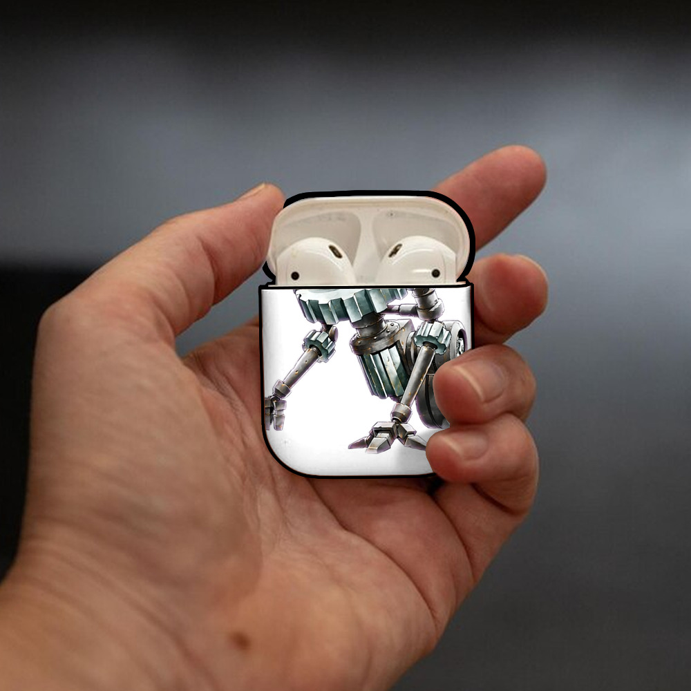 遊☆戯☆王 Yu-Gi-Oh! AirPods 第2世代保護ケース ハードシェル ブラック 耐衝撃・防指紋・カラビナ付き