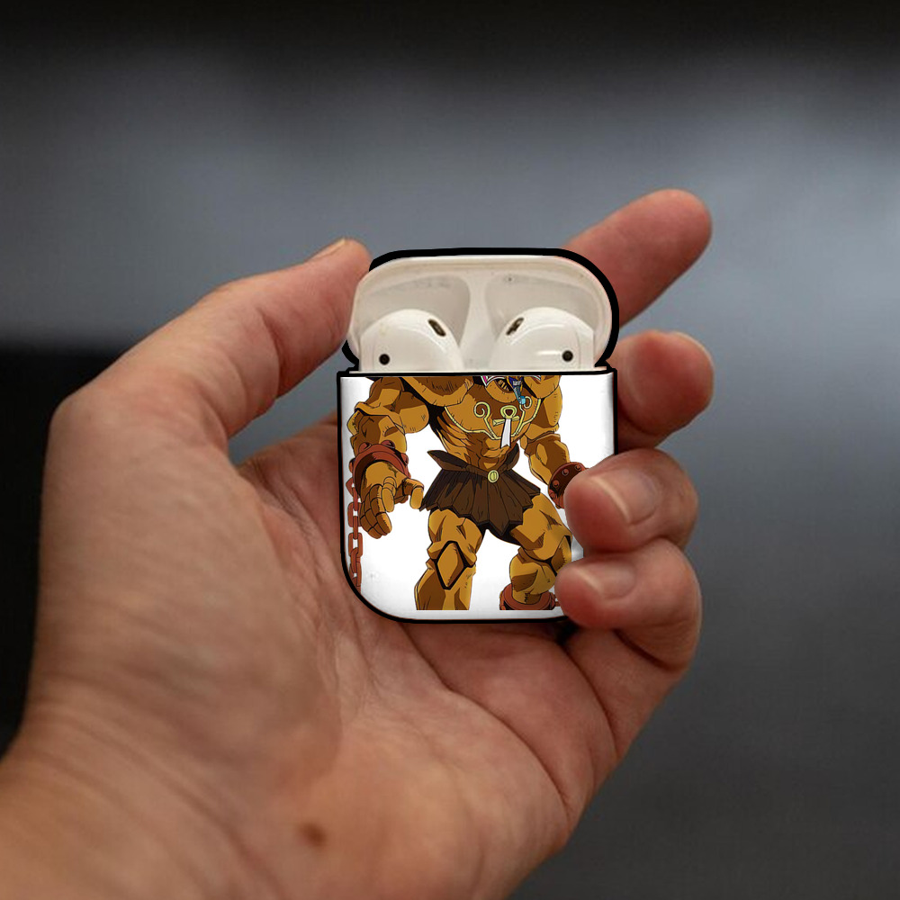 遊☆戯☆王 Yu-Gi-Oh! AirPods 第2世代保護ケース ハードシェル ブラック 耐衝撃・防指紋・カラビナ付き