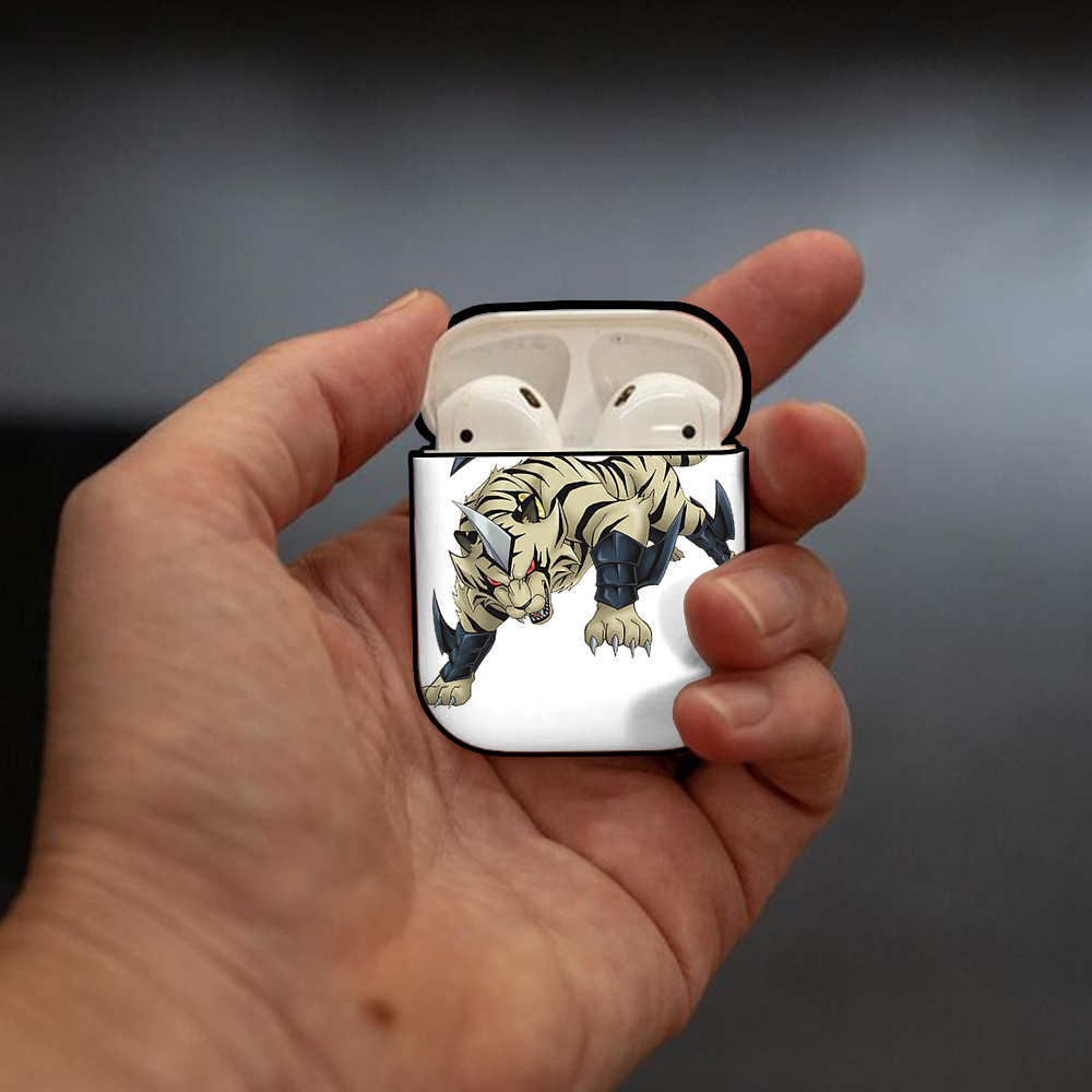 遊☆戯☆王 Yu-Gi-Oh! AirPods 第2世代保護ケース ハードシェル ブラック 耐衝撃・防指紋・カラビナ付き