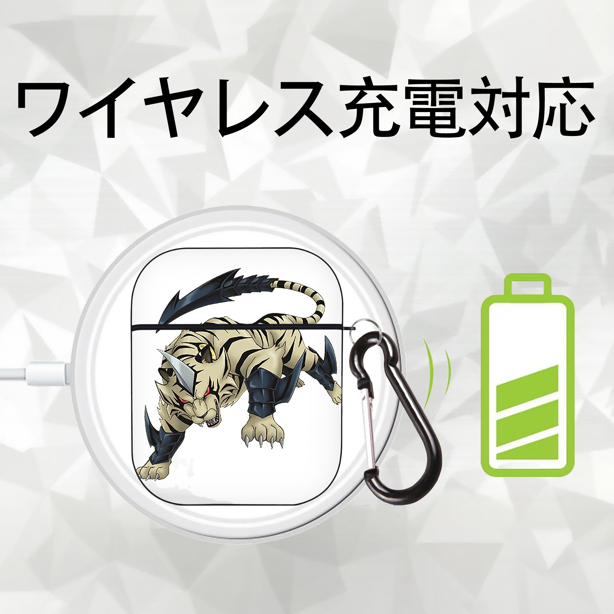 遊☆戯☆王 Yu-Gi-Oh! AirPods 第2世代保護ケース ハードシェル ブラック 耐衝撃・防指紋・カラビナ付き