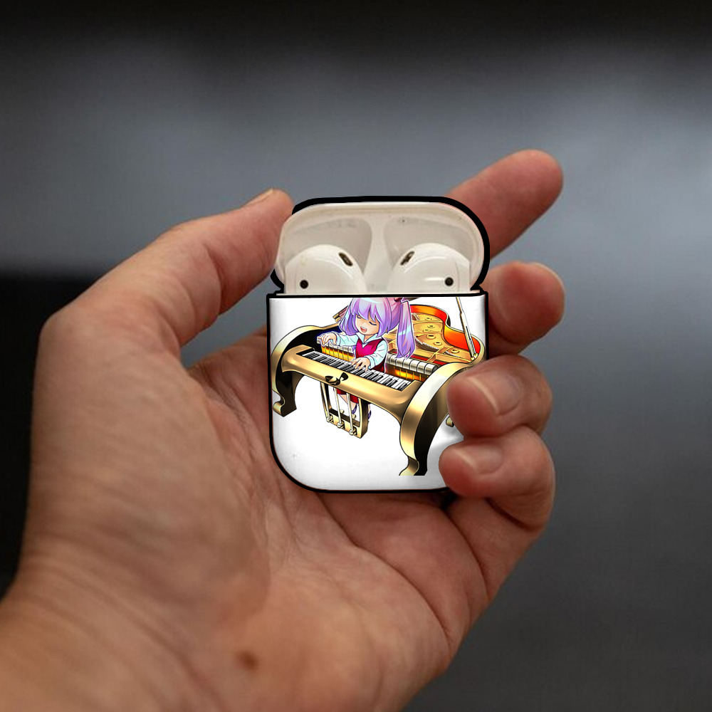 遊☆戯☆王 Yu-Gi-Oh! AirPods 第2世代保護ケース ハードシェル ブラック 耐衝撃・防指紋・カラビナ付き