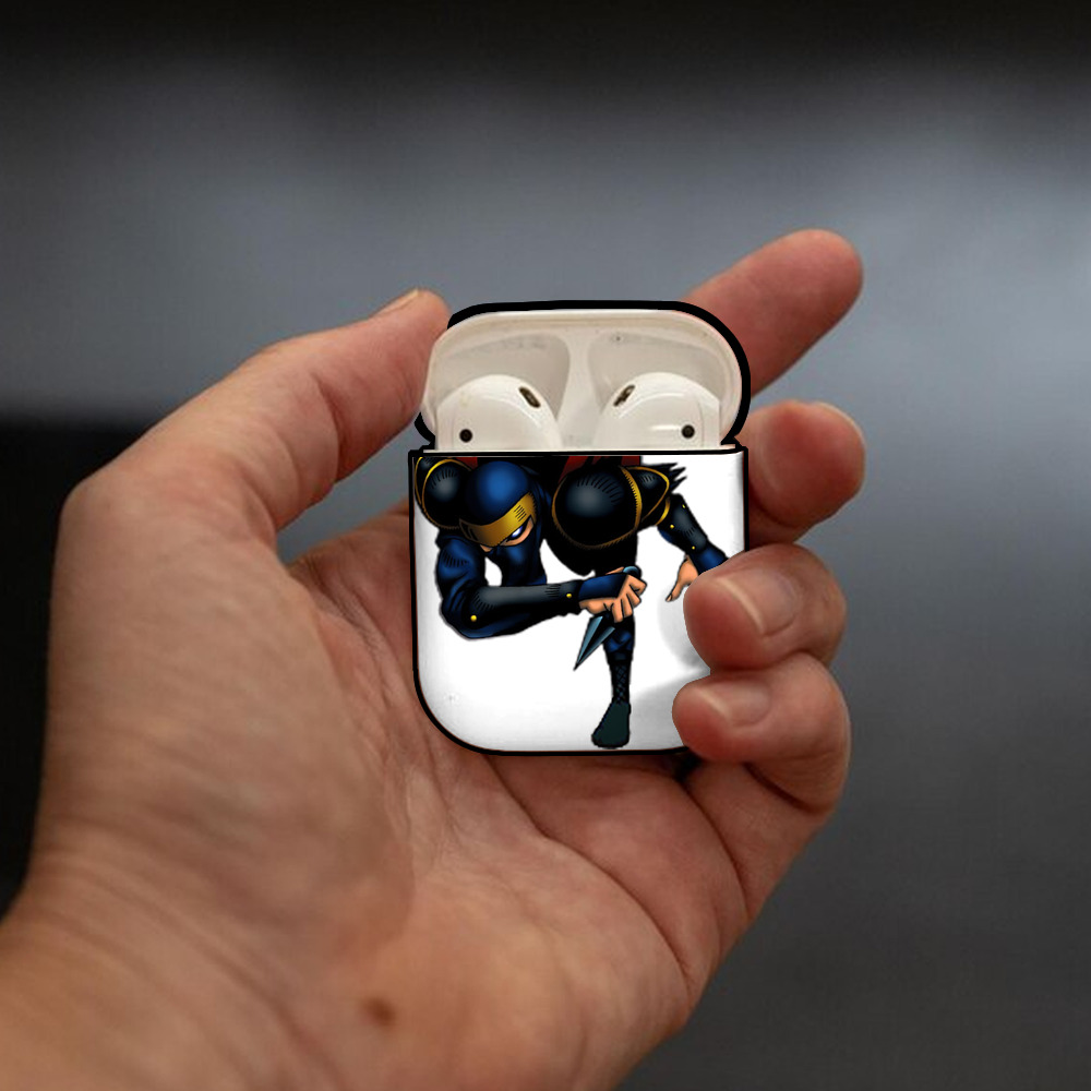 遊☆戯☆王 Yu-Gi-Oh! AirPods 第2世代保護ケース ハードシェル ブラック 耐衝撃・防指紋・カラビナ付き