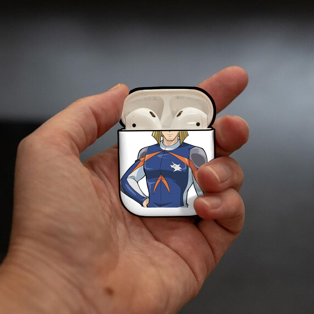遊☆戯☆王 Yu-Gi-Oh! AirPods 第2世代保護ケース ハードシェル ブラック 耐衝撃・防指紋・カラビナ付き