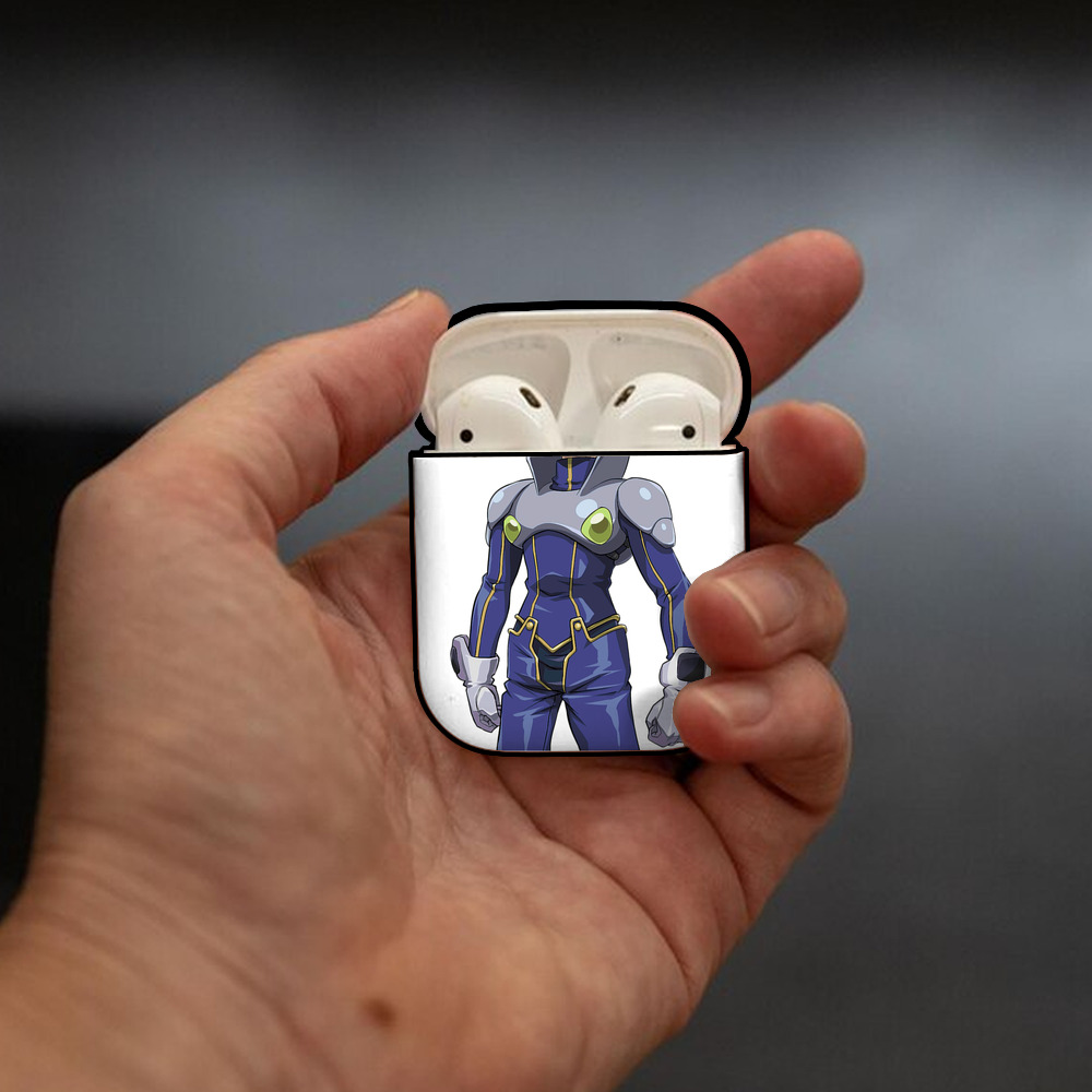 遊☆戯☆王 Yu-Gi-Oh! AirPods 第2世代保護ケース ハードシェル ブラック 耐衝撃・防指紋・カラビナ付き