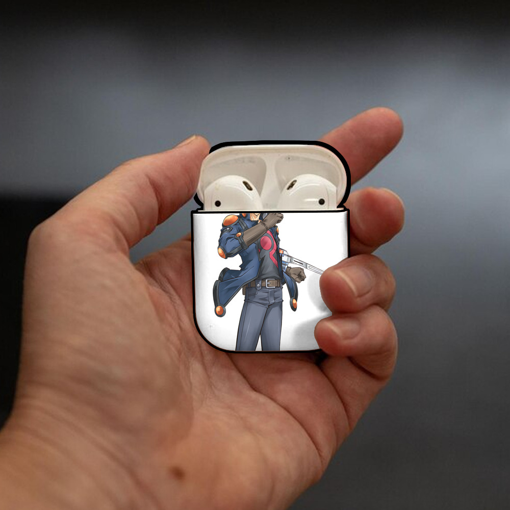 遊☆戯☆王 Yu-Gi-Oh! AirPods 第2世代保護ケース ハードシェル ブラック 耐衝撃・防指紋・カラビナ付き