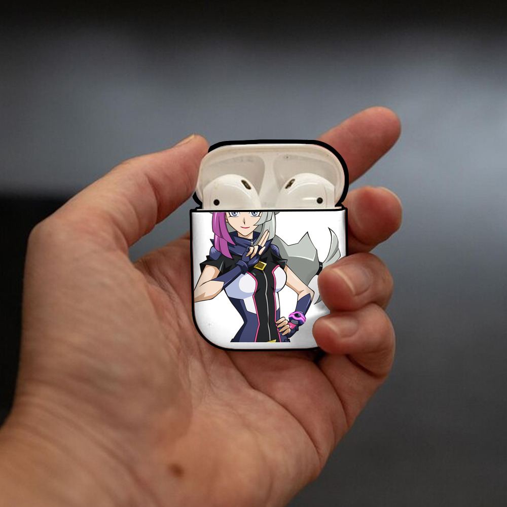 遊☆戯☆王 Yu-Gi-Oh! AirPods 第2世代保護ケース ハードシェル ブラック 耐衝撃・防指紋・カラビナ付き