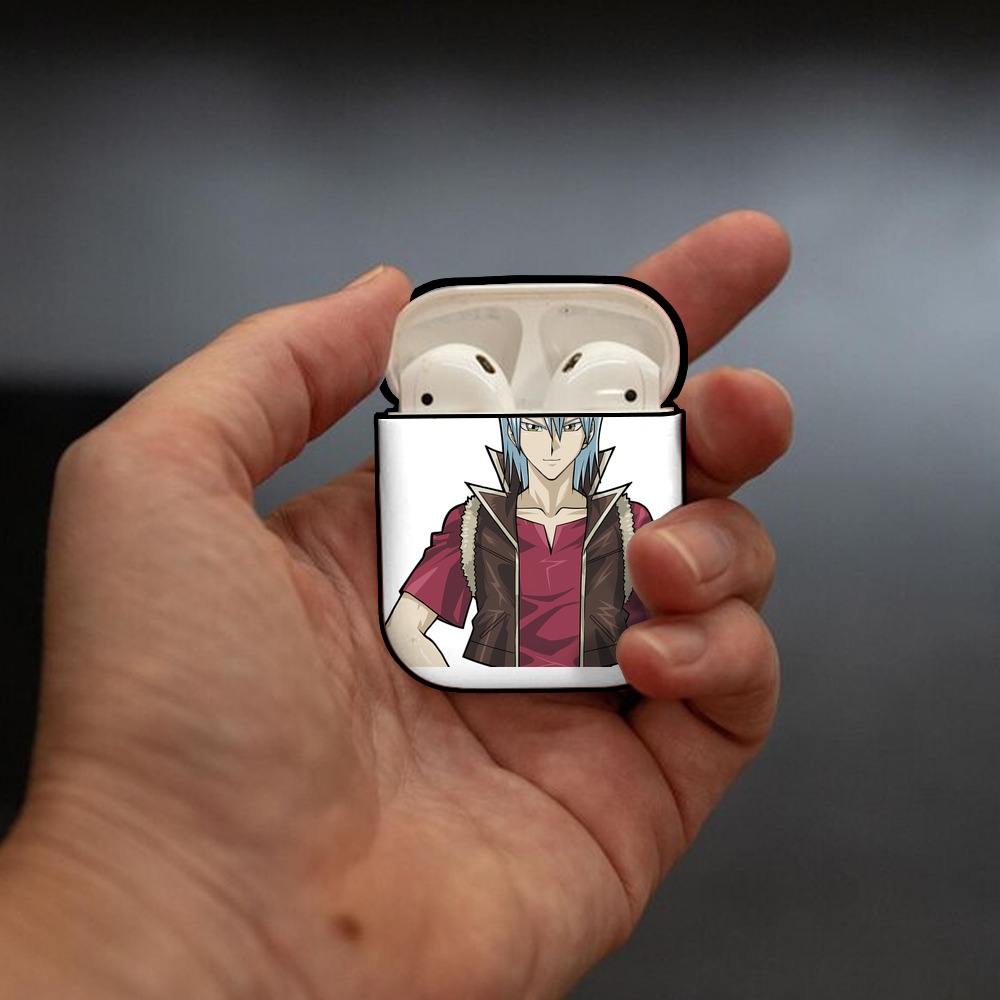 遊☆戯☆王 Yu-Gi-Oh! AirPods 第2世代保護ケース ハードシェル ブラック 耐衝撃・防指紋・カラビナ付き