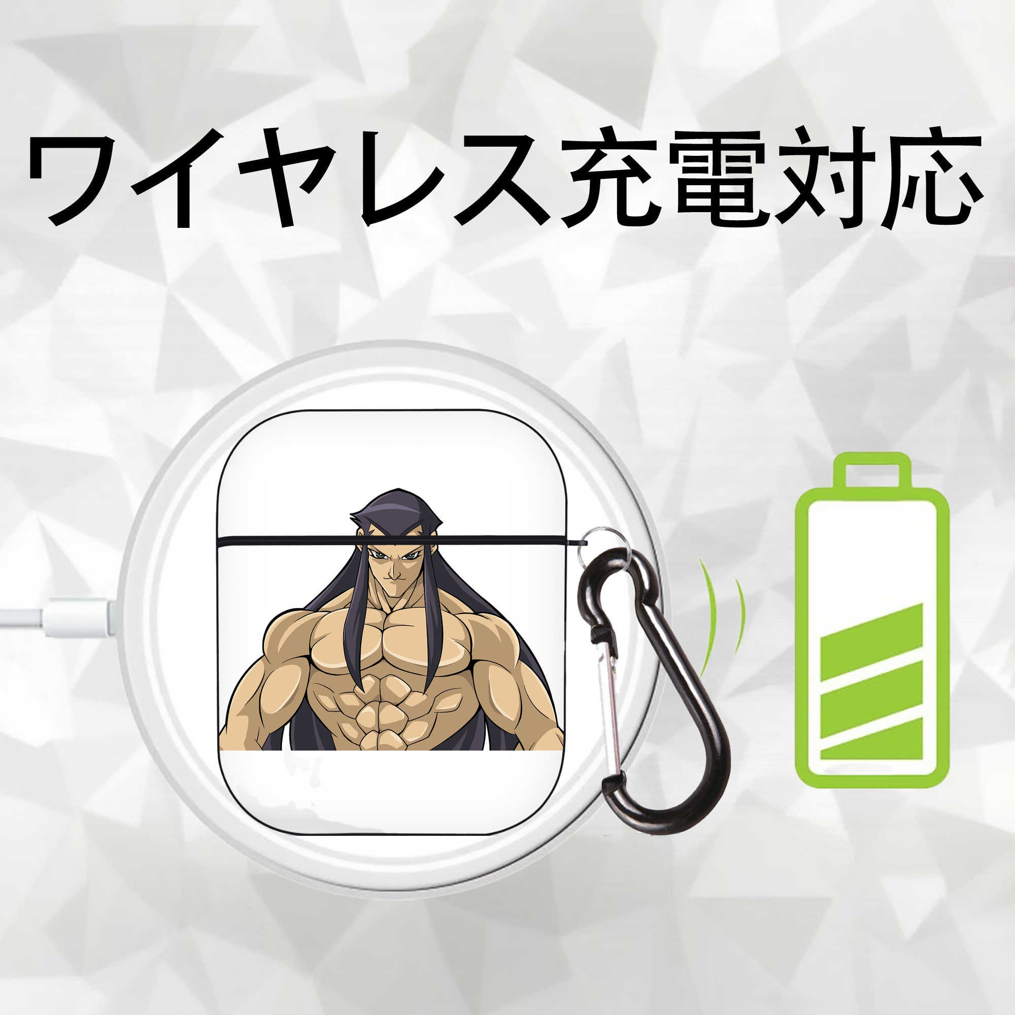 遊☆戯☆王 Yu-Gi-Oh! AirPods 第2世代保護ケース ハードシェル ブラック 耐衝撃・防指紋・カラビナ付き