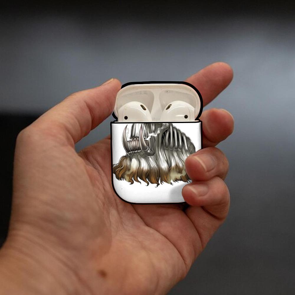 遊☆戯☆王 Yu-Gi-Oh! AirPods 第2世代保護ケース ハードシェル ブラック 耐衝撃・防指紋・カラビナ付き