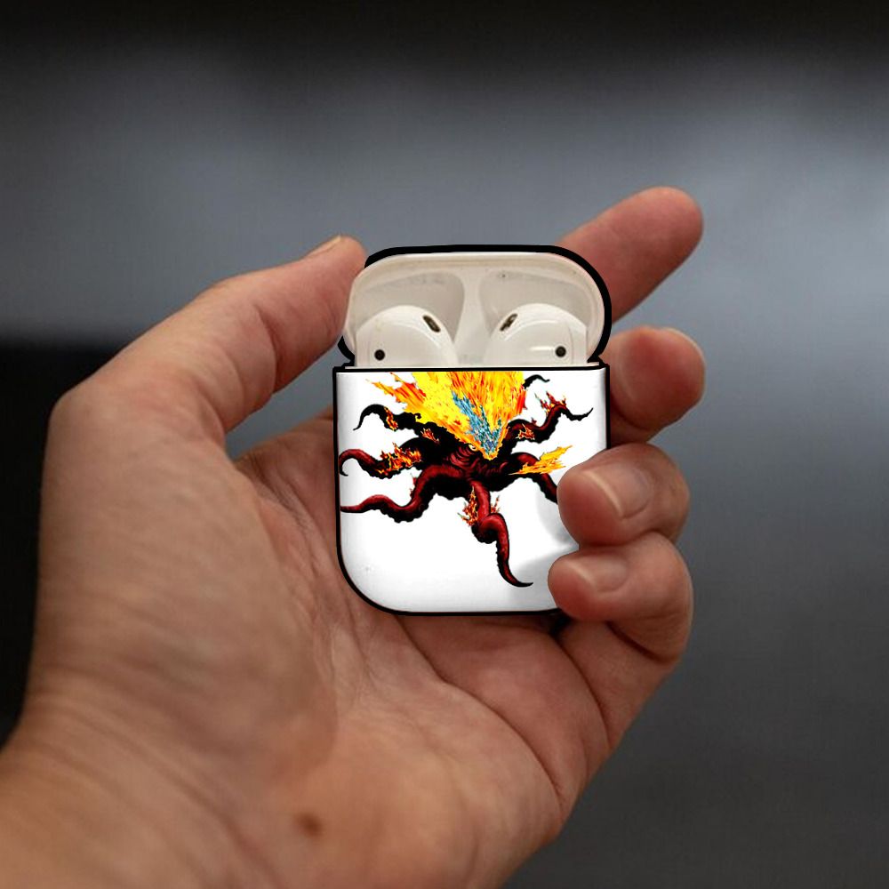 遊☆戯☆王 Yu-Gi-Oh! AirPods 第2世代保護ケース ハードシェル ブラック 耐衝撃・防指紋・カラビナ付き