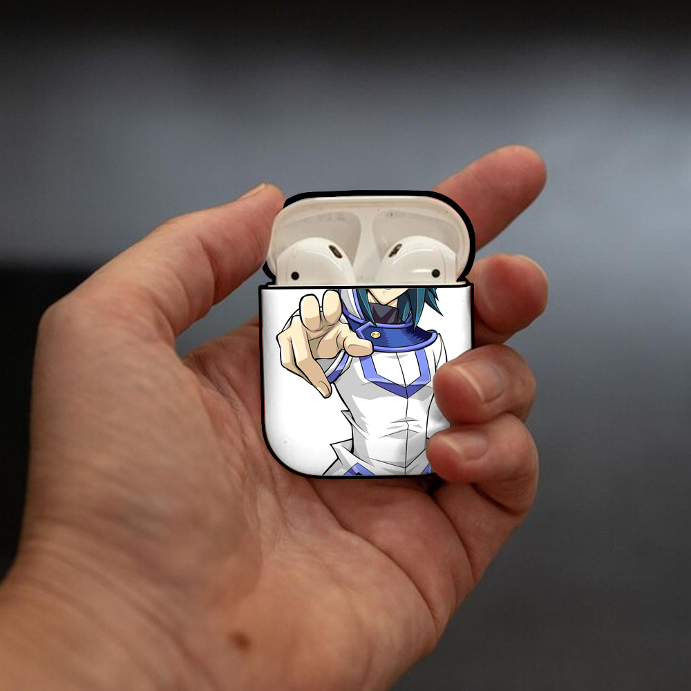 遊☆戯☆王 Yu-Gi-Oh! AirPods 第2世代保護ケース ハードシェル ブラック 耐衝撃・防指紋・カラビナ付き