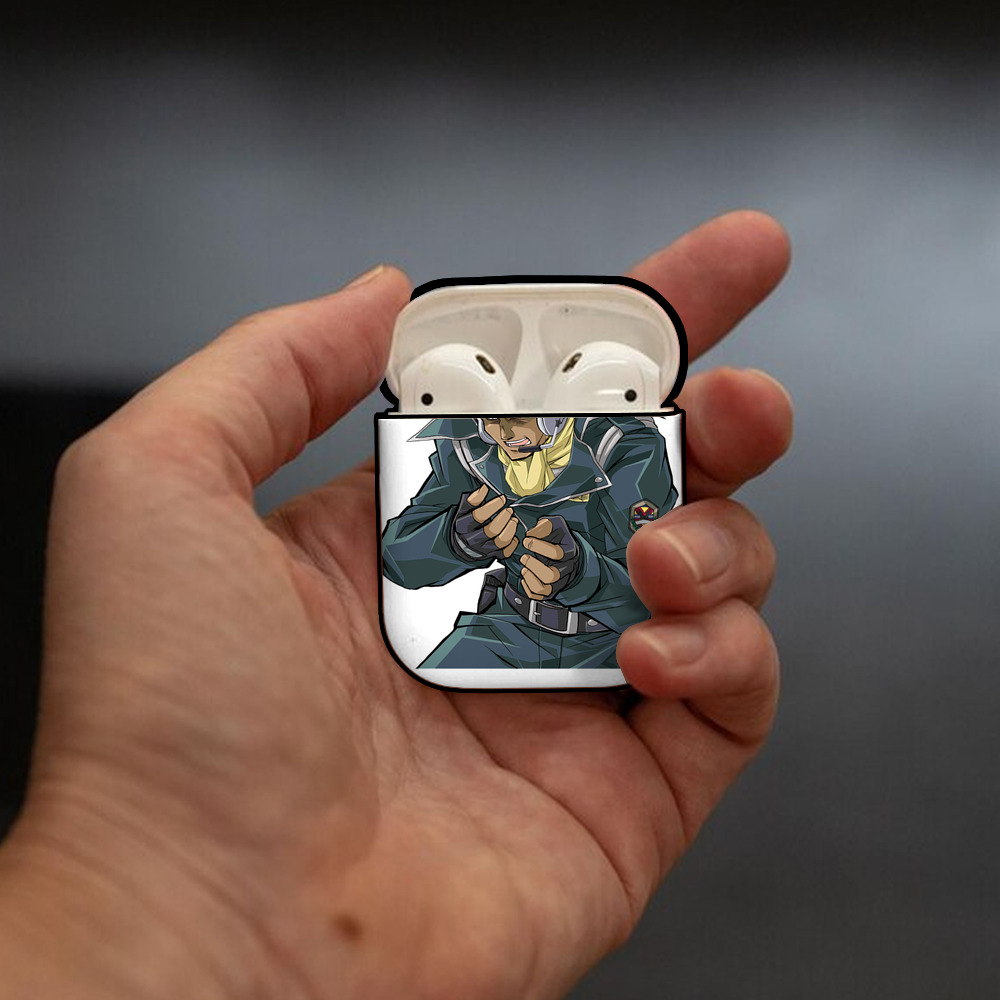 遊☆戯☆王 Yu-Gi-Oh! AirPods 第2世代保護ケース ハードシェル ブラック 耐衝撃・防指紋・カラビナ付き