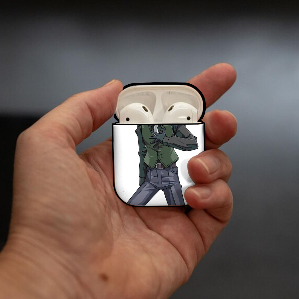 遊☆戯☆王 Yu-Gi-Oh! AirPods 第2世代保護ケース ハードシェル ブラック 耐衝撃・防指紋・カラビナ付き