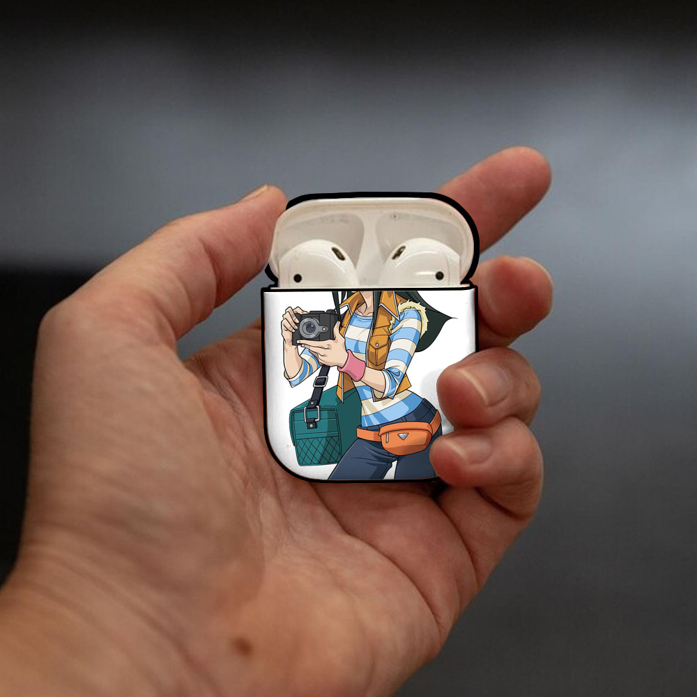 遊☆戯☆王 Yu-Gi-Oh! AirPods 第2世代保護ケース ハードシェル ブラック 耐衝撃・防指紋・カラビナ付き