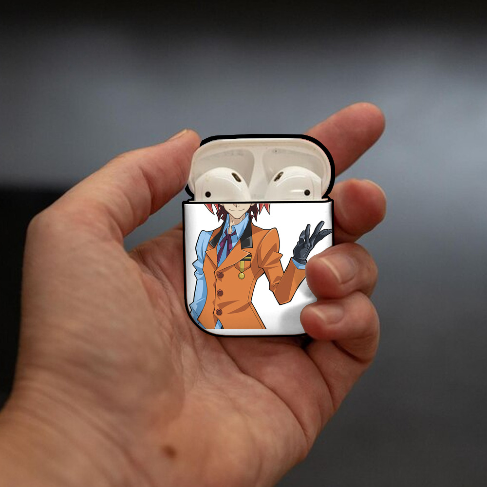 遊☆戯☆王 Yu-Gi-Oh! AirPods 第2世代保護ケース ハードシェル ブラック 耐衝撃・防指紋・カラビナ付き