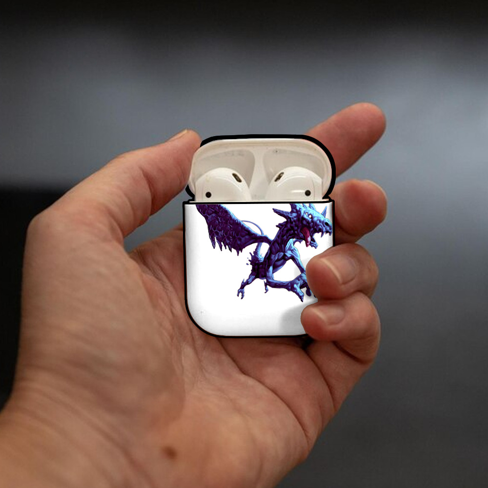 遊☆戯☆王 Yu-Gi-Oh! AirPods 第2世代保護ケース ハードシェル ブラック 耐衝撃・防指紋・カラビナ付き