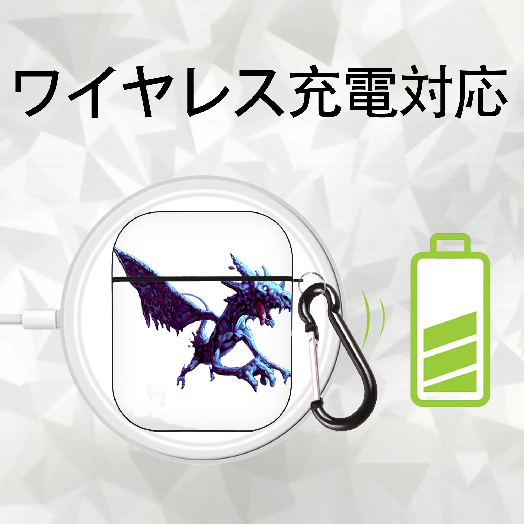 遊☆戯☆王 Yu-Gi-Oh! AirPods 第2世代保護ケース ハードシェル ブラック 耐衝撃・防指紋・カラビナ付き