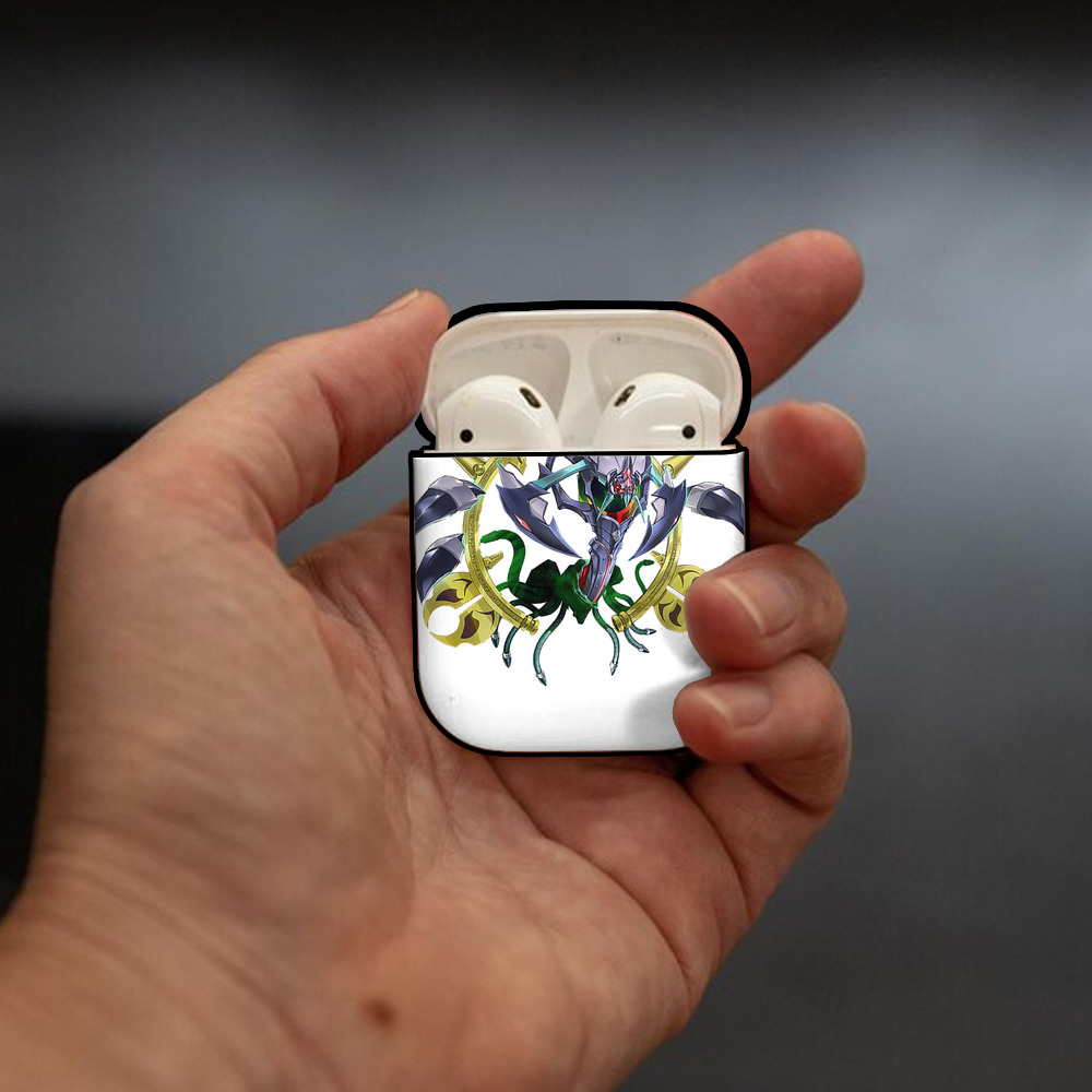 遊☆戯☆王 Yu-Gi-Oh! AirPods 第2世代保護ケース ハードシェル ブラック 耐衝撃・防指紋・カラビナ付き