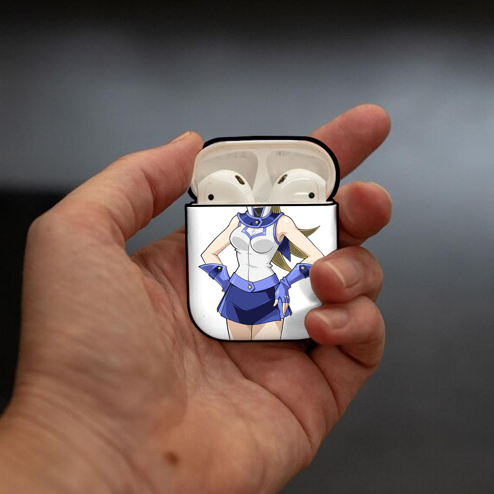 遊☆戯☆王 Yu-Gi-Oh! AirPods 第2世代保護ケース ハードシェル ブラック 耐衝撃・防指紋・カラビナ付き