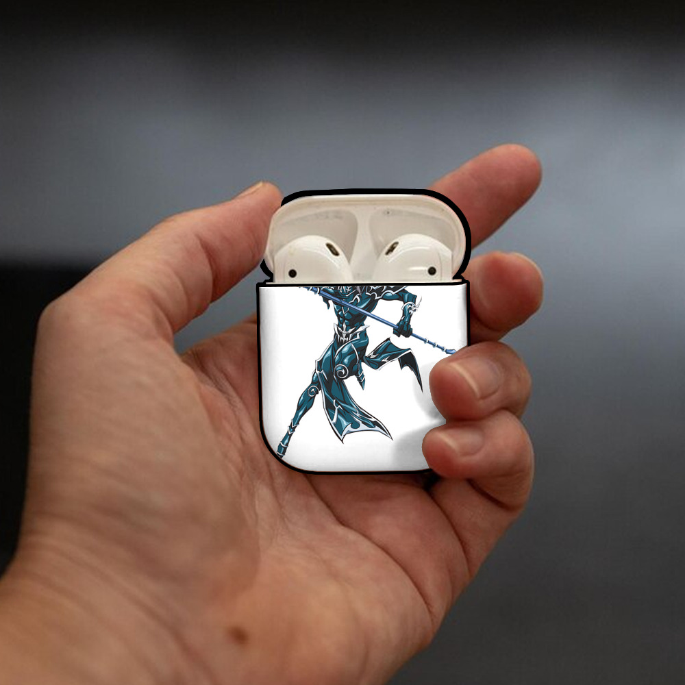 遊☆戯☆王 Yu-Gi-Oh! AirPods 第2世代保護ケース ハードシェル ブラック 耐衝撃・防指紋・カラビナ付き