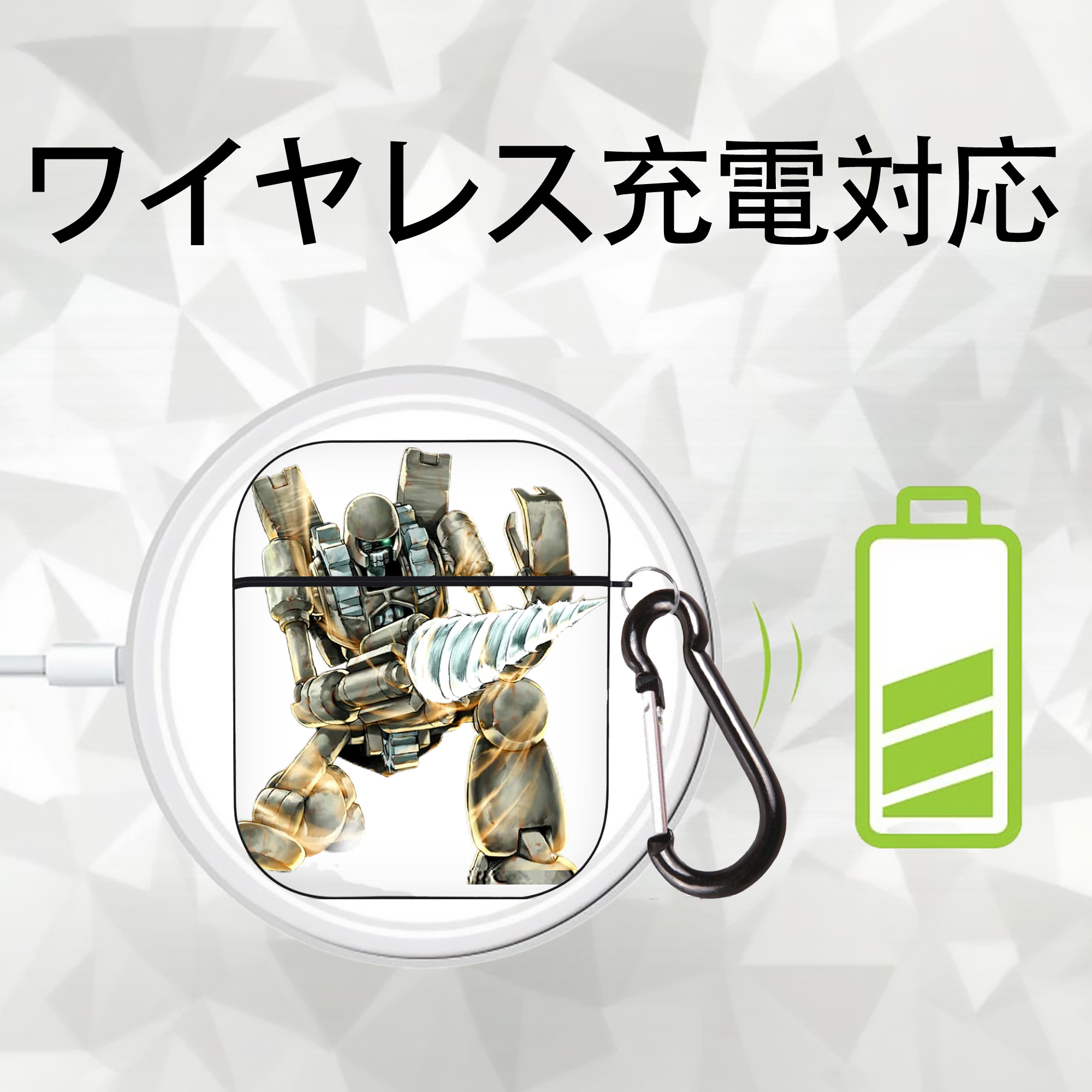 遊☆戯☆王 Yu-Gi-Oh! AirPods 第2世代保護ケース ハードシェル ブラック 耐衝撃・防指紋・カラビナ付き