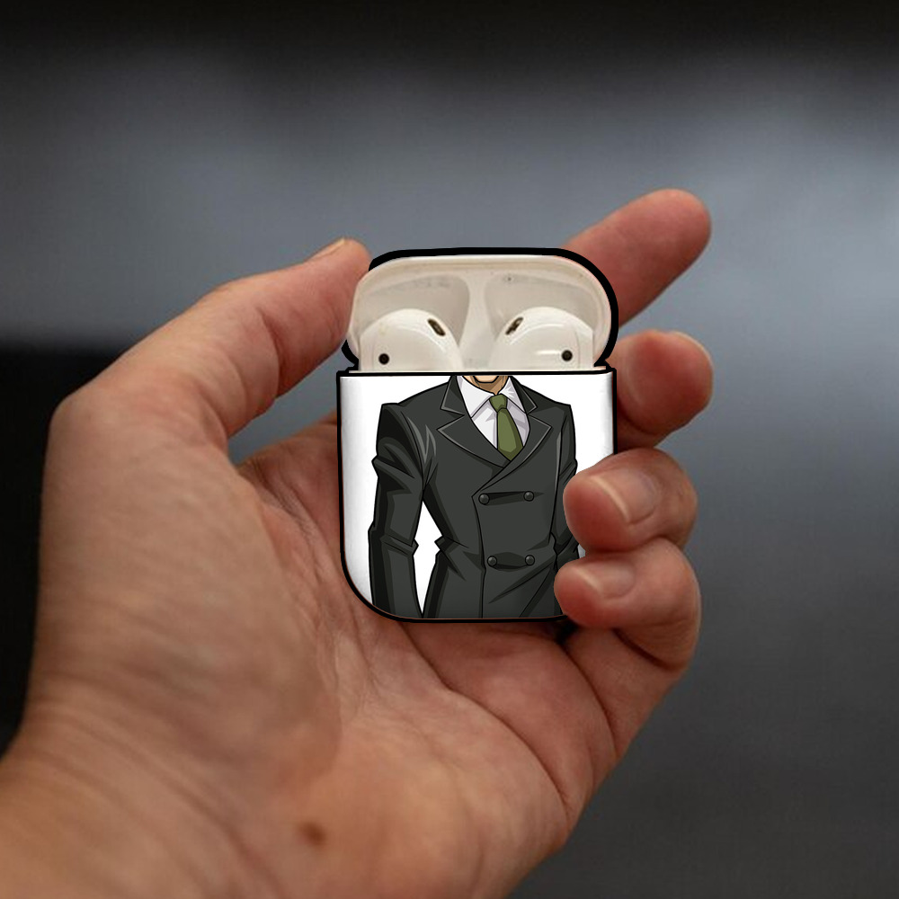 遊☆戯☆王 Yu-Gi-Oh! AirPods 第2世代保護ケース ハードシェル ブラック 耐衝撃・防指紋・カラビナ付き