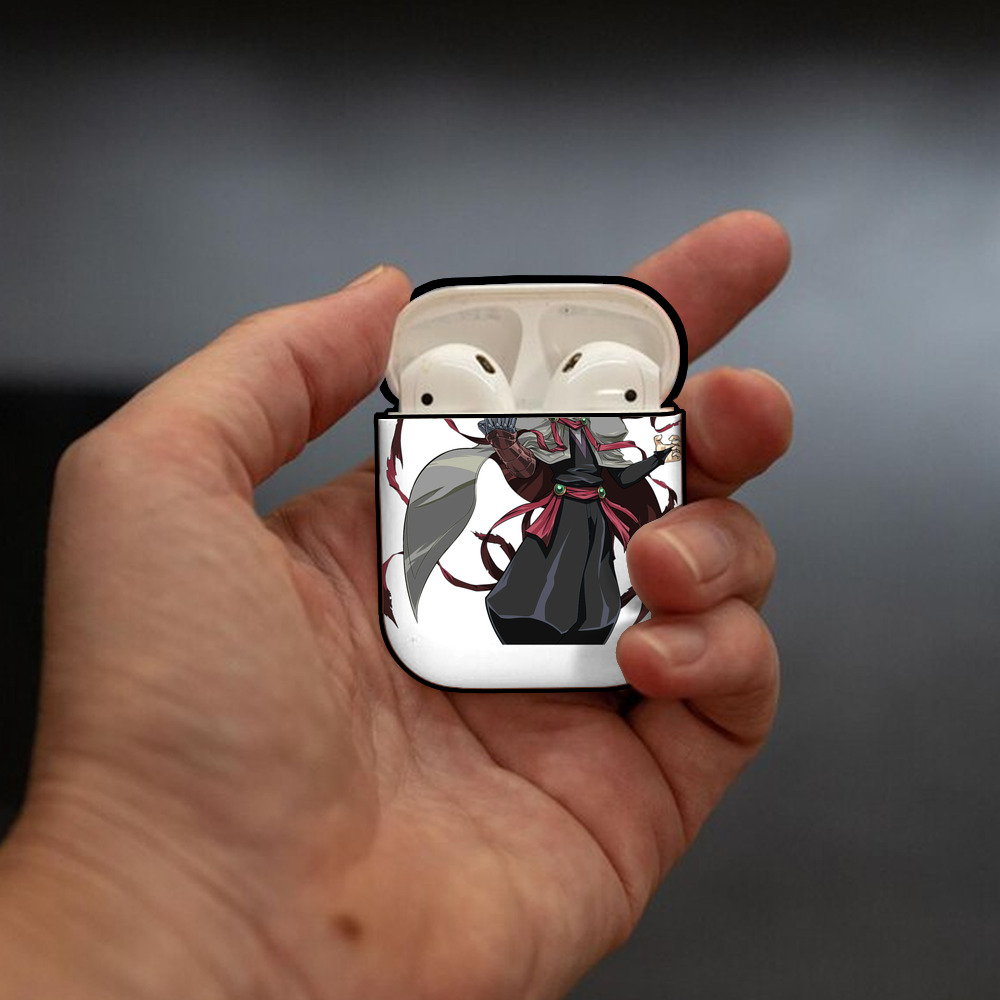 遊☆戯☆王 Yu-Gi-Oh! AirPods 第2世代保護ケース ハードシェル ブラック 耐衝撃・防指紋・カラビナ付き