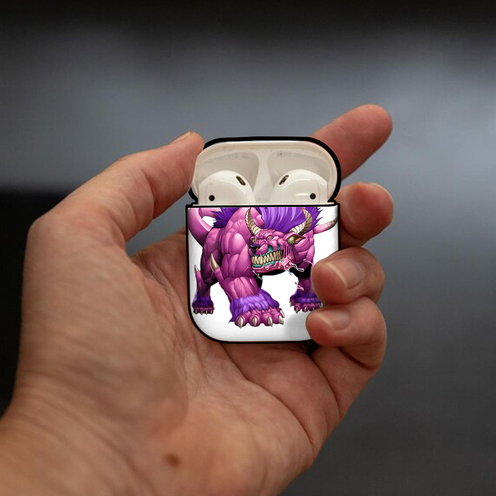 遊☆戯☆王 Yu-Gi-Oh! AirPods 第2世代保護ケース ハードシェル ブラック 耐衝撃・防指紋・カラビナ付き