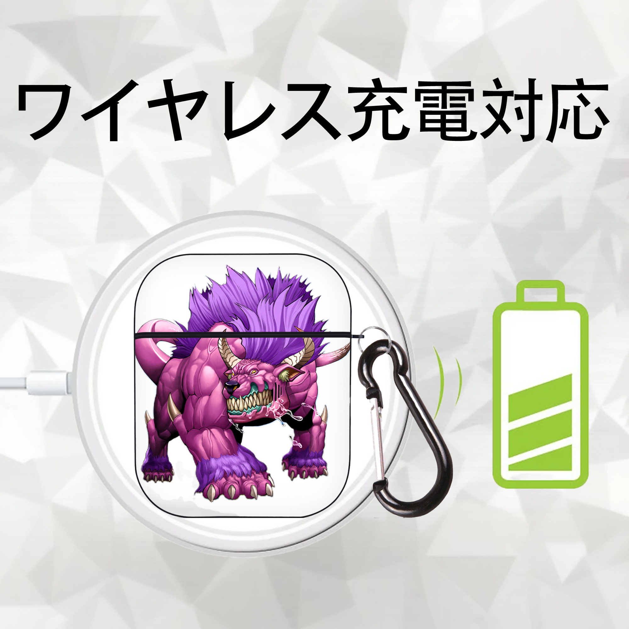 遊☆戯☆王 Yu-Gi-Oh! AirPods 第2世代保護ケース ハードシェル ブラック 耐衝撃・防指紋・カラビナ付き