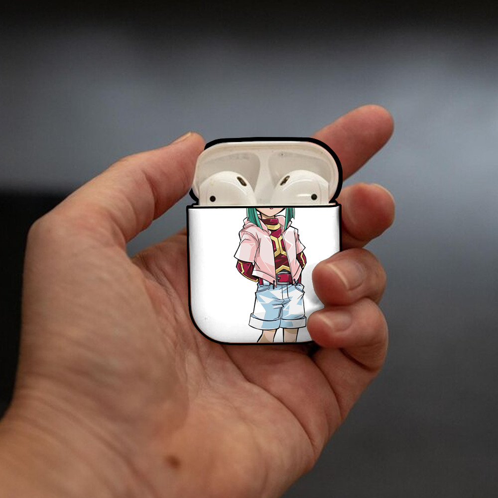 遊☆戯☆王 Yu-Gi-Oh! AirPods 第2世代保護ケース ハードシェル ブラック 耐衝撃・防指紋・カラビナ付き