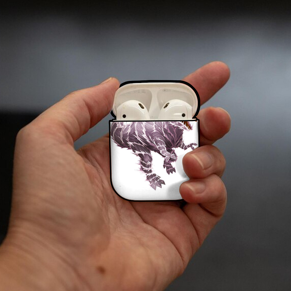 遊☆戯☆王 Yu-Gi-Oh! AirPods 第2世代保護ケース ハードシェル ブラック 耐衝撃・防指紋・カラビナ付き