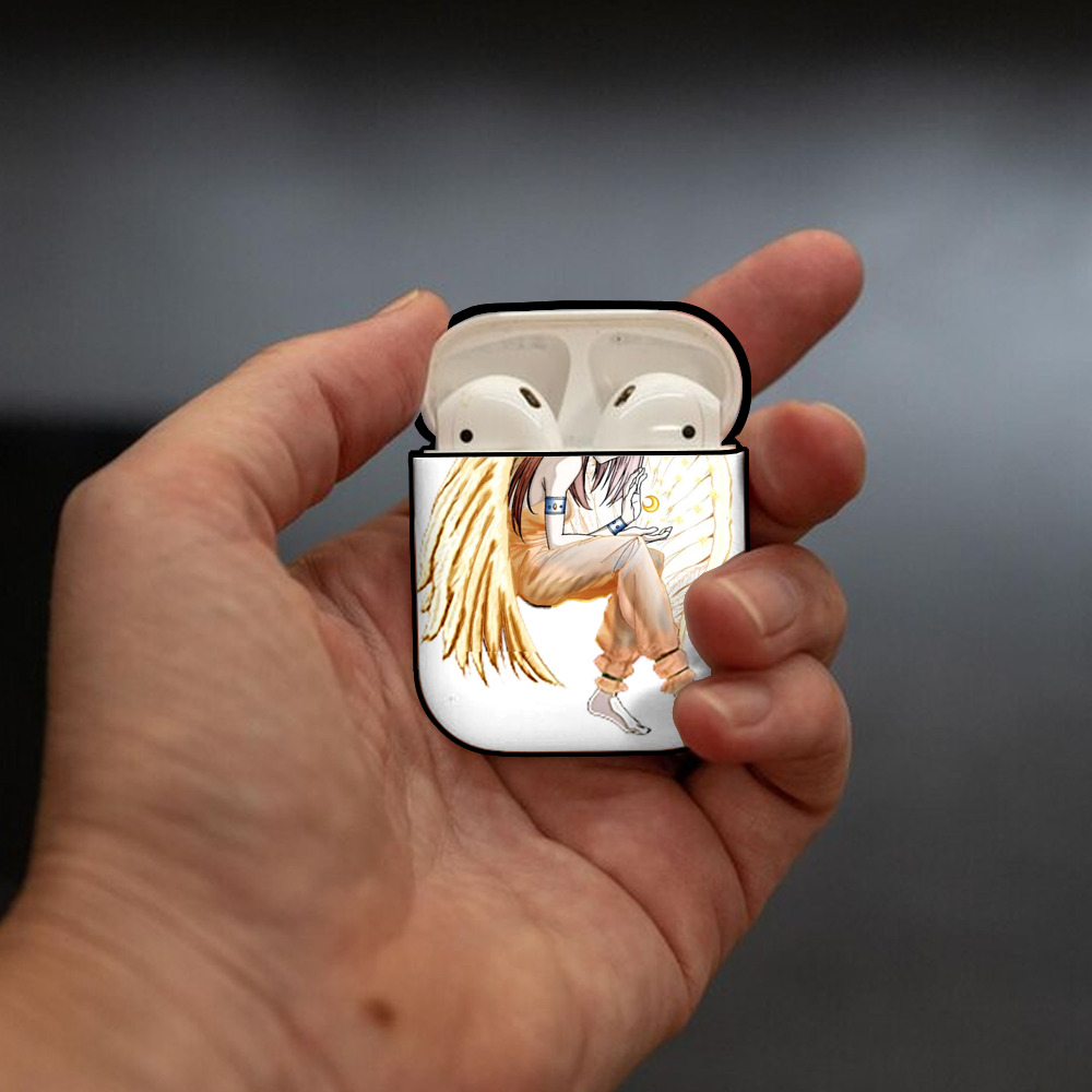 遊☆戯☆王 Yu-Gi-Oh! AirPods 第2世代保護ケース ハードシェル ブラック 耐衝撃・防指紋・カラビナ付き