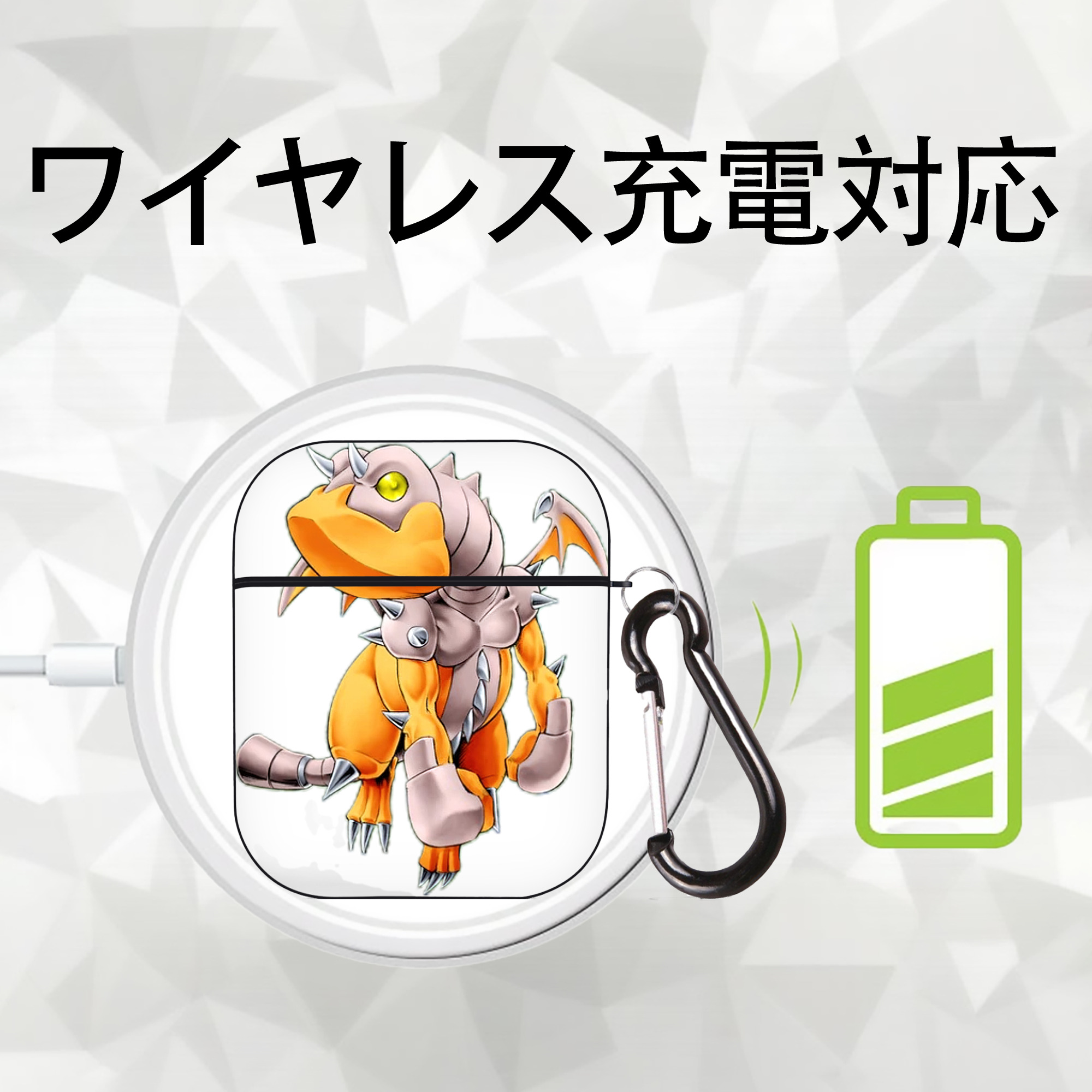 遊☆戯☆王 Yu-Gi-Oh! AirPods 第2世代保護ケース ハードシェル ブラック 耐衝撃・防指紋・カラビナ付き