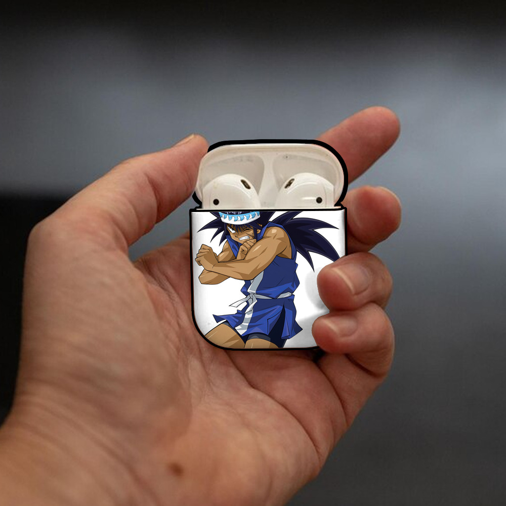 遊☆戯☆王 Yu-Gi-Oh! AirPods 第2世代保護ケース ハードシェル ブラック 耐衝撃・防指紋・カラビナ付き