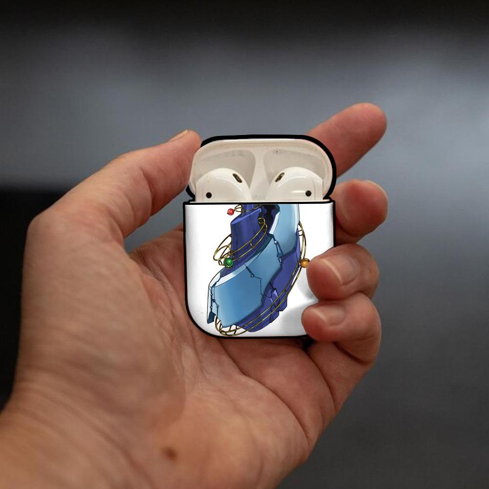 遊☆戯☆王 Yu-Gi-Oh! AirPods 第2世代保護ケース ハードシェル ブラック 耐衝撃・防指紋・カラビナ付き