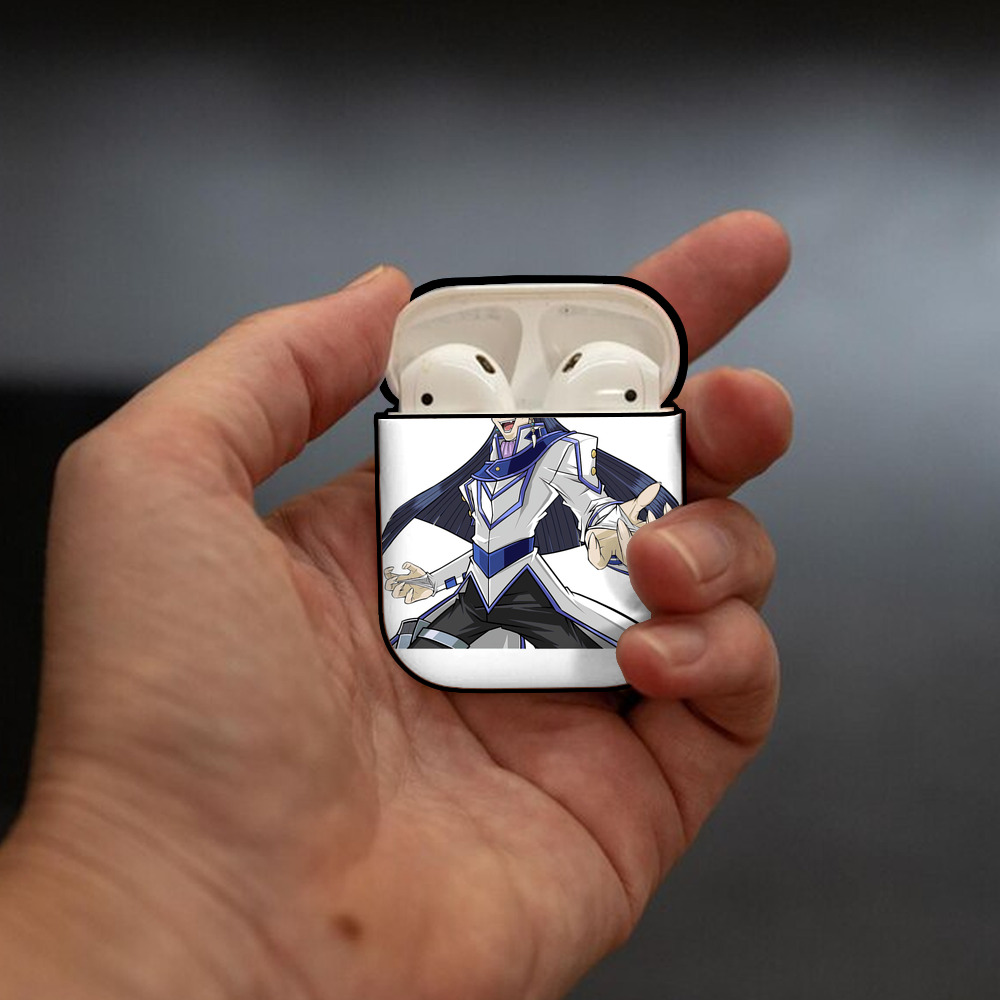 遊☆戯☆王 Yu-Gi-Oh! AirPods 第2世代保護ケース ハードシェル ブラック 耐衝撃・防指紋・カラビナ付き
